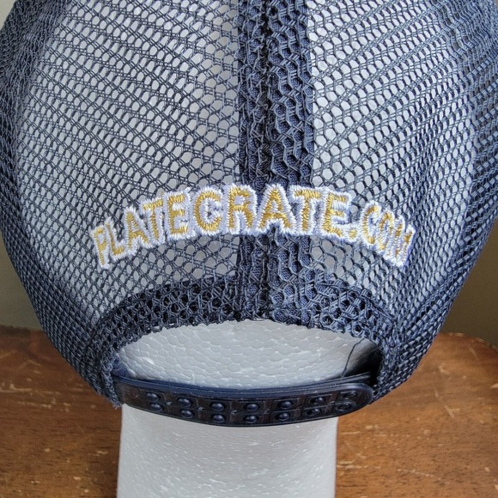 EUC Plate‎ Crate Shield Base Hat Cap Blue Mesh Snapback Cap Adult OSFM Baseball - Picture 5 of 8
